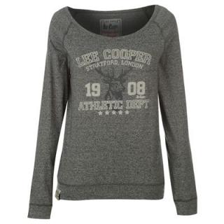 Lee Cooper Long Sleeve T Shirt Ladies Charc