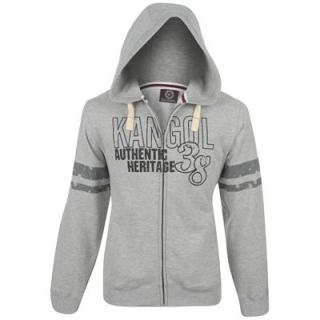 Kangol Zip Hoody Mens Grey