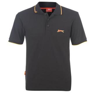 Slazenger Plain Polo Shirt Mens Black