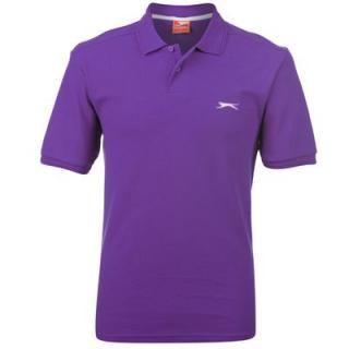 Slazenger Plain Polo Shirt Mens Purple