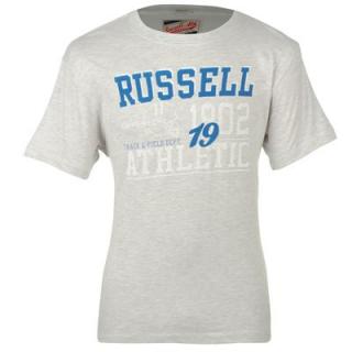 Russell Athletic Print T Shirt Mens Grey