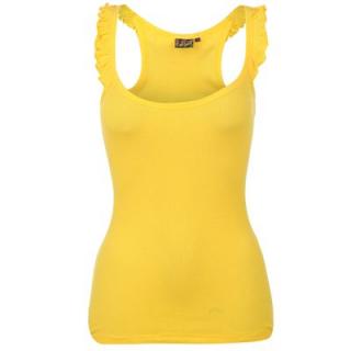 Miss Fiori Frill Vest Ladies Yellow