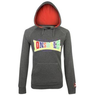 Lonsdale Mix Hoody Mens Black Marl
