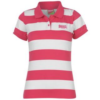 Lonsdale YD Polo Shirt Ladies Berry/White
