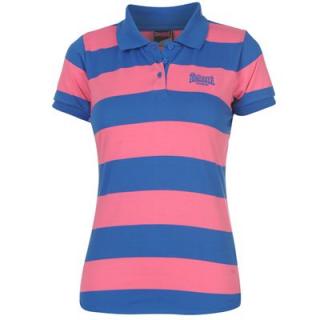 Lonsdale YD Polo Shirt Ladies Blue/Pink