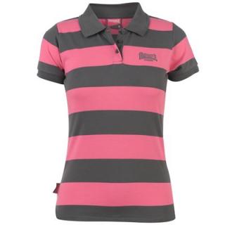 Lonsdale YD Polo Shirt Ladies Charc/Pink