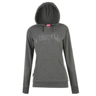 Lonsdale Large Logo Hoody Ladies Charcoal