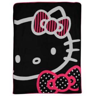 Hello Kitty Fleece Blanket Black