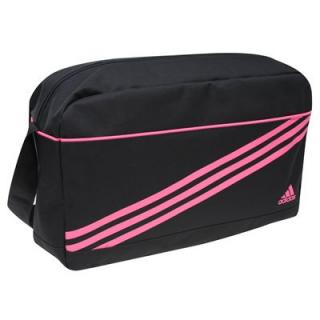 Adidas 3 Stripe Messenger Bag Black/Pink