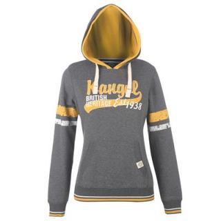 Kangol Print Hoody Ladies Charcoal