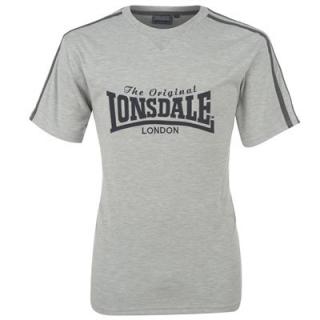 Lonsdale Large Logo T Shirt Mens Grey