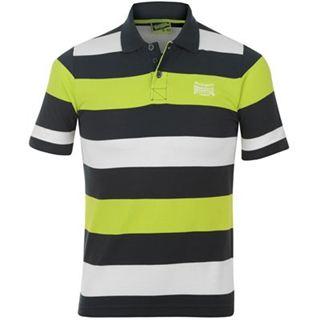 Lonsdale Bold Stripe Polo Shirt Mens Navy 
