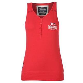 Lonsdale Button Vest Ladies Pink