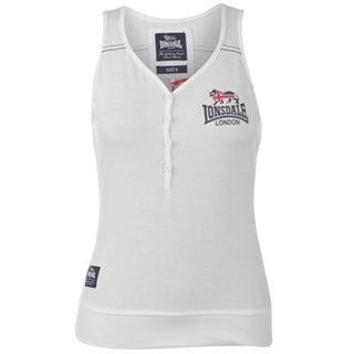 Lonsdale Button Vest Ladies White