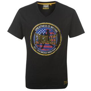 Everlast Classic V Neck T Shirt Mens Black
