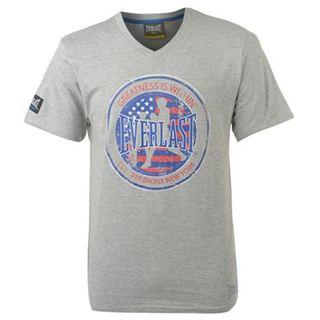 Everlast Classic V Neck T Shirt Mens Grey
