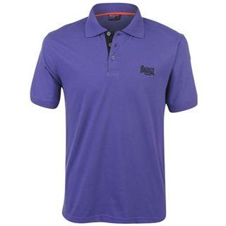 Lonsdale Jersey Polo Shirt Mens Purple