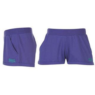 Lonsdale Interlock Shorts Ladies Purple