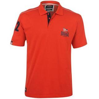 Lonsdale Flying The Flag Polo Shirt Mens Red