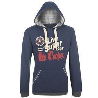 Lee Cooper Classic Hoody Mens Vintage Blue 