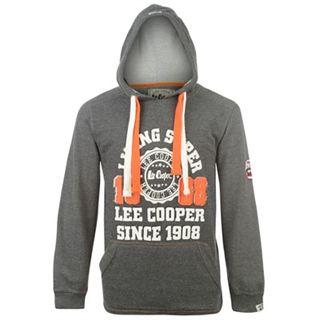 Lee Cooper Classic Hoody Mens Charcoal