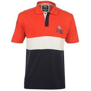 Lonsdale FTF Polo Shirt Mens Red/W/N
