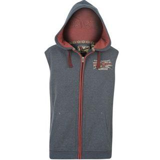 Lonsdale Boxing Sleeveless Hoody Mens Navy Marl ČERVEN