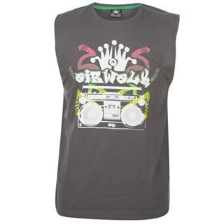 Airwalk Sleeveless T Shirt Mens Charcoal