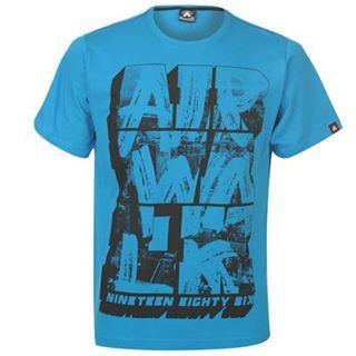 Airwalk Print T Shirt Mens Blue