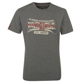 Lonsdale Boxing T Shirt Mens Charcoal Marl