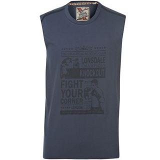 Lonsdale Boxing Vest Mens Navy Marl